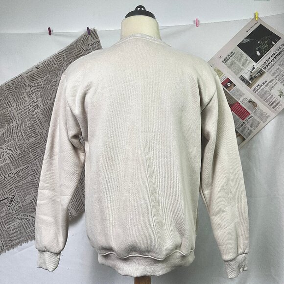 Embroidered crewneck Detroit football sweatshirt — Beige cotton-lined sweatshirt - Picture 5 of 5